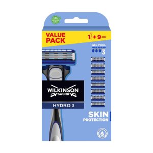 WILKINSON SWORD HYDRO 3 SKIN PROTECTION RASIERER + 9 ERSATZKLINGEN