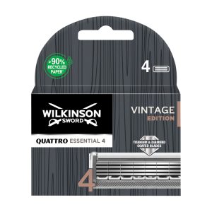 WILKINSON SWORD QUATTRO ESSENTIAL 4 VINTAGE EDITION RASIERKLINGEN 4ER
