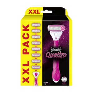 WILKINSON SWORD QUATTRO FOR WOMEN RASIERER + 8 ERSATZKLINGEN