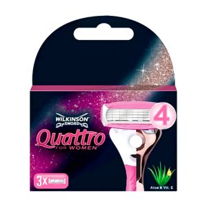 WILKINSON SWORD QUATTRO FOR WOMEN ROSEGOLD RASIERKLINGEN 3ER