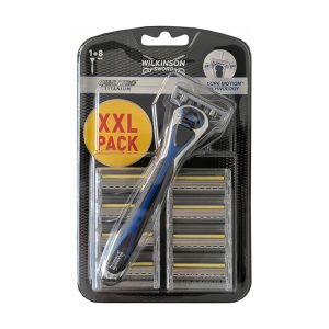 WILKINSON SWORD QUATTRO TITANIUM CORE MOTION RASIERER + 9 ERSATZKLINGEN