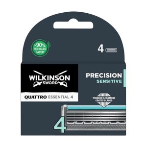 WILKINSON SWORD QUATTRO TITANIUM ESSENTIAL 4 PRECISION SENSITIVE RASIERKLINGEN 4ER